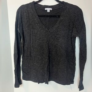James Perse Charcoal Vneck Sweater